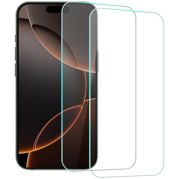 2-Pack HD Tempered Glass Screen Protector for iPhone 16 Pro