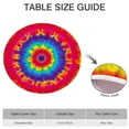 thumbnail image 6 of Rainbow Tie Dye Mandala Pattern Round Fitted Tablecloth with Elastic Edge,Dining Table Cover Waterproof,Outdoor Round Tablecloth for Camping,Dining,Indoor and Outdoor, 6 of 7