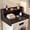 Black Slate101, variant on OMCMUU Single-Tier Washer Dryer Countertop, Space-Saving Laundry Room Storage for Folding Clothes and Essentials, White