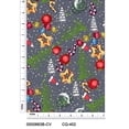 thumbnail image 2 of Stylish Fabric Cotton Quilting Fabric for DIY Projects, 44 in, Holiday Pattern, 1 Yard, Gray-Green-Red., 2 of 2