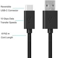 thumbnail image 2 of Amzer Type A to USB Type C Reversible Super-Speed Fast Data Sync and Charging Cord, 6.7ft, 2 of 5
