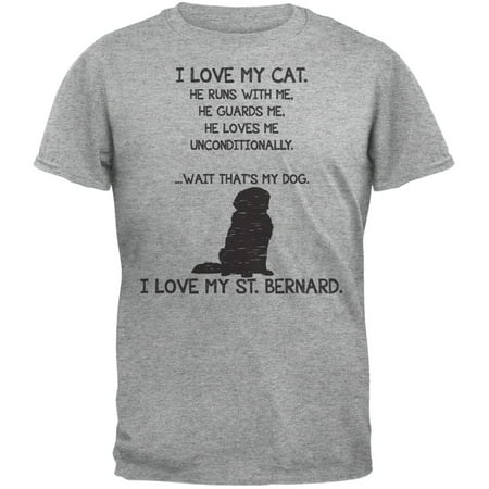 I Love My St. Bernard Boy Heather Grey Adult (Best St Bernard Breeders)