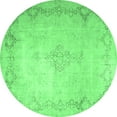 thumbnail image 1 of Ahgly Company Indoor Round Persian Emerald Green Traditional Area Rugs, 8' Round, 1 of 4