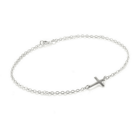 Silver Circular Bracelets - Womens Silver Finish Chain Religious Cross Ankle Bracelet Anklet Fashion Jewelry