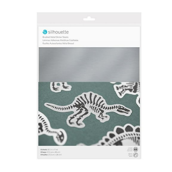 Sticker Sheets - Brushed Metallic Silver