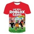 thumbnail image 2 of ROBLOX-Camiseta de manga corta para niños, ropa de verano de algodón para niños, camiseta informal de dibujos animados, sudadera para niños y niñas, 2 of 4