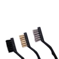 thumbnail image 4 of Mini Wire Brush Set 3 Pcs Brass Nylon & Stainless Steel Bristle Jewelry Cleaning, 4 of 8