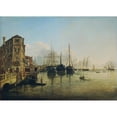 thumbnail image 2 of Rudolf von Alt 18x14 Black Ornate Wood Framed Double Matted Museum Art Print Titled - View of the Strada Nuova Against the Giardini Pubblici in Venice (1834), 2 of 5