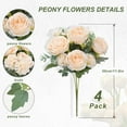 thumbnail image 3 of Packs Peonies Artificial Flowers, White Artificial Peonies, Silk Peonies Flowers Fake peonies Artificial Flowers Peonies Hydrangea Bouquet for Centerpiece Table Wedding Party Home Decor, 3 of 5