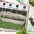thumbnail image 6 of Outsunny Galvanized Raised Garden Bed Kit, Metal Planter Box with Safety Edging, 59" x 24.5" x 11.75", Cream, 6 of 9