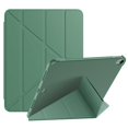 thumbnail image 1 of Funda de cuero con soporte de origami inteligente y ranura para bolígrafo para iPad Air 11 (2024) / Air (2022) / (2020) / Pro 11, verde oscuro, multicolor, 1 of 5