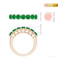 thumbnail image 5 of ANGARA Natural Half Eternity Seven Stone 1.68 ct Emerald Wedding Band in 14K Rose Gold for Women (Size-4mm) | May Birthstone, Birthday, Anniversary, Jewelry Gift for Women | Natural Emerald Ring, 5 of 9