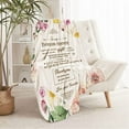 thumbnail image 3 of Bonus Mom Blanket Gifts from Daughter Son | Mother in Law Mothers Day Birthday Gifts | Flower Blanket to Bonus Mom Letter | Christmas Bday Presents for Step Mom Throw Blanket 50” X 60", 3 of 6