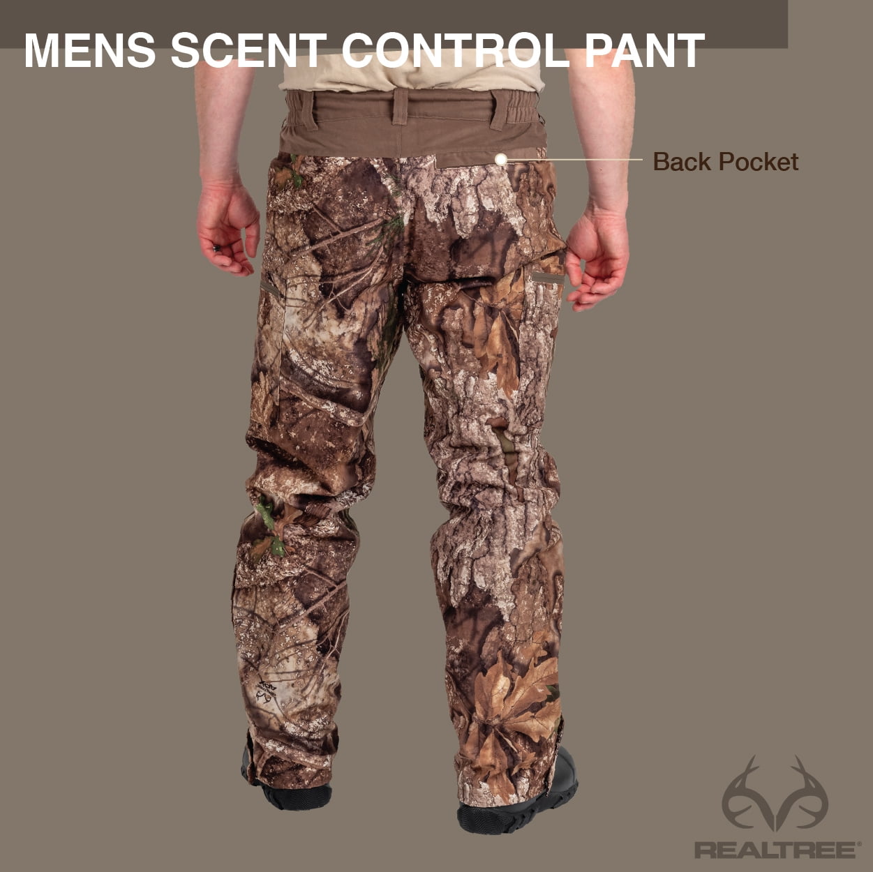 Realtree Men's Scent Control Pant, Real Tree APX, Size Medium