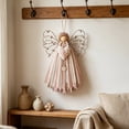 thumbnail image 5 of Luckky Angel Fabric Hanging DIY Kit,HandmadeAngel Ornament Craft Kit,Precut Fabrics & Buttons to Create Layered Wings,Christmas Tree Angel Doll for Rustic Farmhouse Christmas Home Decor, 5 of 8
