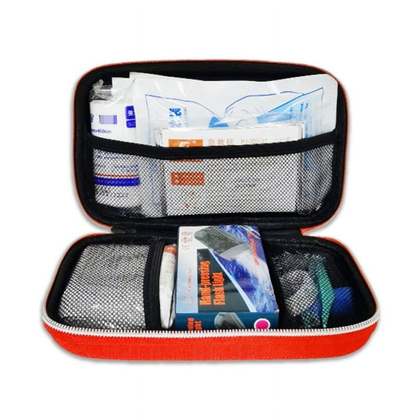 45PCS Botiquín de primeros auxilios personal para suministros de emergencia para automóviles Mini bolsa compacta para mochila, kit básico de supervivencia esencial para acampar para viajes d