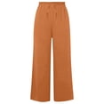 thumbnail image 4 of High Waisted Wide Leg Palazzo Pants for Women Summer Beach Vacation Lounge Trousers with Pockets 2026 Trendy Orange XL, 4 of 7