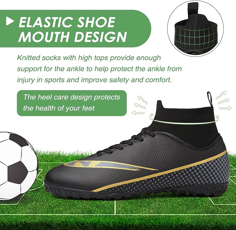 Soccer Cleats Mens Women Outdoor Soccer Shoes for Big Boy AG TF