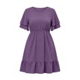 thumbnail image 4 of Summer Dresses for Women 2026 Maxi Dress V-Neck Short Sleeve Dresses for Party Casual Summer Maxi Dresses for Women with Pockets, 4 of 7