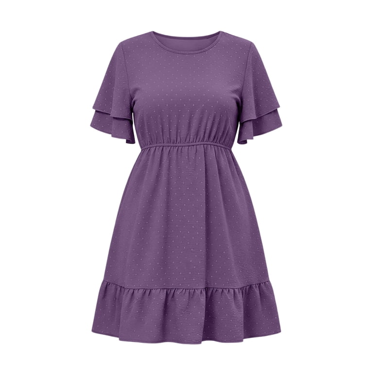 double layered mini dress in violet Kaiia Exclusive Double Layered Slinky Gold Hardware Drape Detail Mini Dress  in Purple