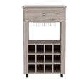 thumbnail image 5 of DEPOT E-SHOP Margh Bar Cart, Twelve Wine Cubbies, Four Legs, One Open Shelf, Countertop- Light Grey, For Kitchen, 5 of 5