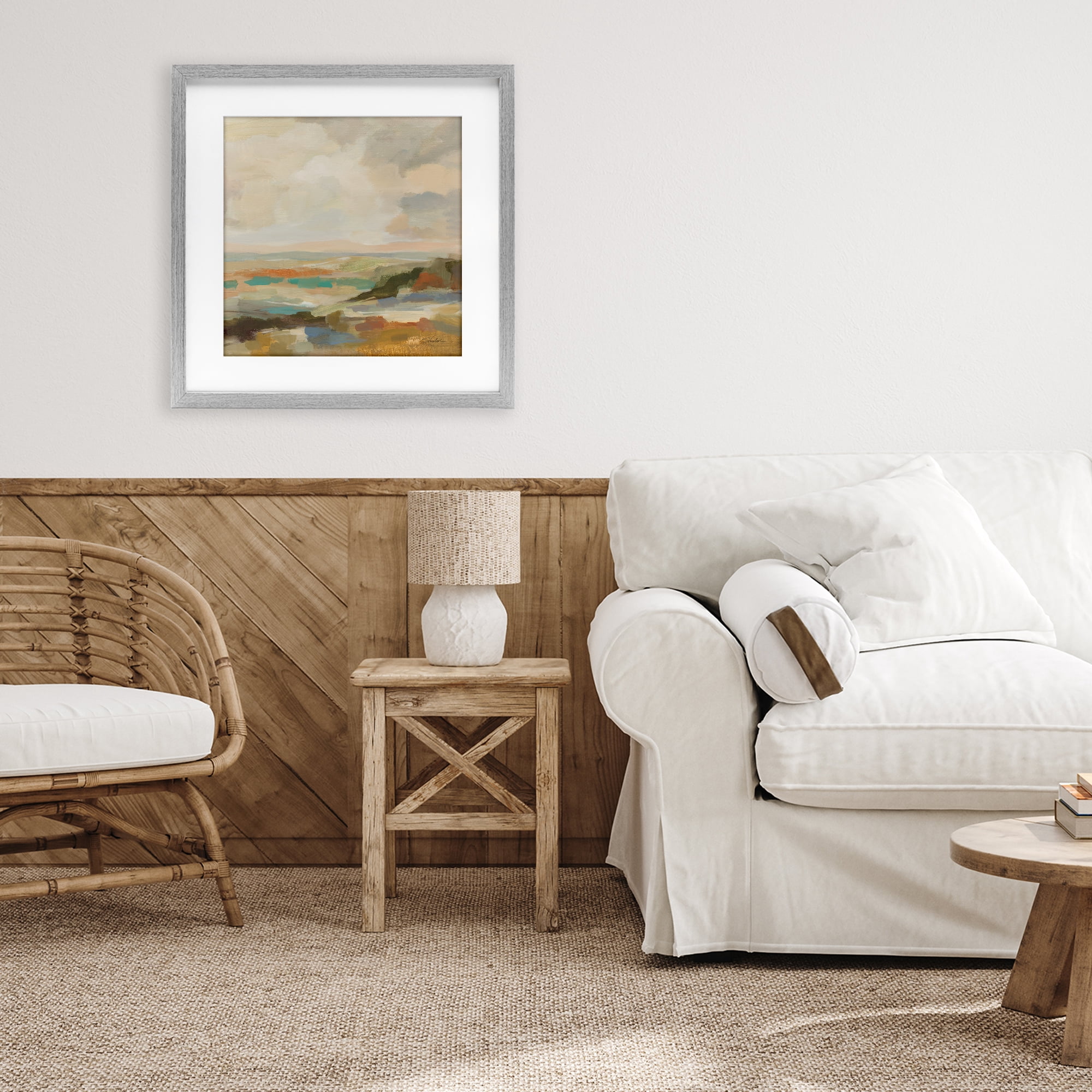 Stupell Industries Muted Harmony Palette Gray Framed Print Under Glass, design by Silvia Vassileva