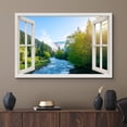 thumbnail image 2 of wall26 Canvas Print Wall Art Window View River Rapids Bright Green Forest Trees Wilderness Nature Photography Realism Scenic Landscape Colorful Multicolor for Living Room, Bedroom, Office - 24"x, 2 of 5