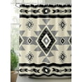 thumbnail image 2 of Boho Southwest Shower Curtain, Aztec Tribal Retro Geometric Patterns Bathroom Decor Curtains Set with Hooks, Gray Waterproof Fabric Home Accessories， 72 X 72 Inch Long, 2 of 6