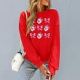 thumbnail image 6 of HOMBOM Red Sweatshirts for Women Christmas Greflying Crewneck Merry Holiday Soft Santa Ladies Sweatshirt, 6 of 6