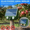 thumbnail image 2 of Solar Ultrasonic Animal Repeller, 2-in-1 Pest Deterrent with Seismic Wave Technology, Weatherproof Outdoor Mole Repellent for Garden Yard Lawn, Repels Rodents Raccoons Foxes Birds (3.54x2.76), 2 of 8
