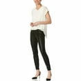 thumbnail image 1 of HUE U22901 Distressed Matte Leatherette Leggings Black ( XS ), 1 of 2