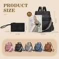 thumbnail image 7 of Backpack Purse for Women, PU Leather Backpack Purse, Waterproof Anti-Theft Women Backpack, Fashion Multi-Pocket Shoulder Bag Handbag With Clutch（Black）, 7 of 7