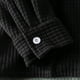 thumbnail image 2 of Camisas Para Hombre Manga Larga Blusa informal de manga larga con cuello vuelto para hombre, camisa de invierno con bolsillo popular a juego de un solo pecho (Green, XL), 2 of 6