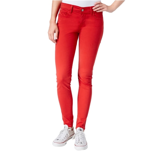Levi's Jeans Super Skinny Fit para Mujer Rojo 24 Corto