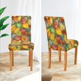 thumbnail image 3 of Yayeee 2 Pack Dining Chair Covers Stretch Parson Chairs Slipcovers Seat Protector, Retro Autumn Leaves, 3 of 6