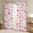 thumbnail image 2 of Manfei Girly Pink Floral Black Out Curtains, Vintage Princess Flower Curtains Pack of 2 (42x63 Each), Kawaii Cartoon Bedroom Curtains, Curtains and Drapes Home Decor, 2 of 6