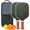 Brick-red-1, variant on Pickleball Paddles Set Of 2, Fiberglass Surface, Adventure Map Print, 4 Balls & Bag