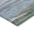 thumbnail image 3 of Addison Rugs Chantille Indoor/Outdoor Transitional Waves Teal Machine Washable Rectangle Rug, 5' x 7'6", 3 of 8