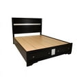 thumbnail image 6 of Traditional Matrix King 5 PC Storage Bedroom Set in Black made with Wood, 6 of 29