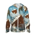 thumbnail image 1 of Vsdgher Sweat à Capuche Imprimé Noix de Coco Fraîche pour Hommes Femmes, Manches Longues Protection Solaire Pêche Course Natation-3TG, 1 of 7