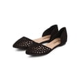 thumbnail image 5 of Breckelles EE43 Women Suede Pointy Toe D'orsay Hollow Out Slip On Flat, 5 of 6