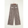 thumbnail image 5 of Women's Khaki Animal Print Wide Leg Pants – Casual Leopard Print Trousers for Daily Wear, XL, 5 of 12
