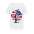 thumbnail image 5 of womens t shirts Women's Casual Independence Day Printed Short Sleeve V-Neck Top graphic tees for women, 5 of 5