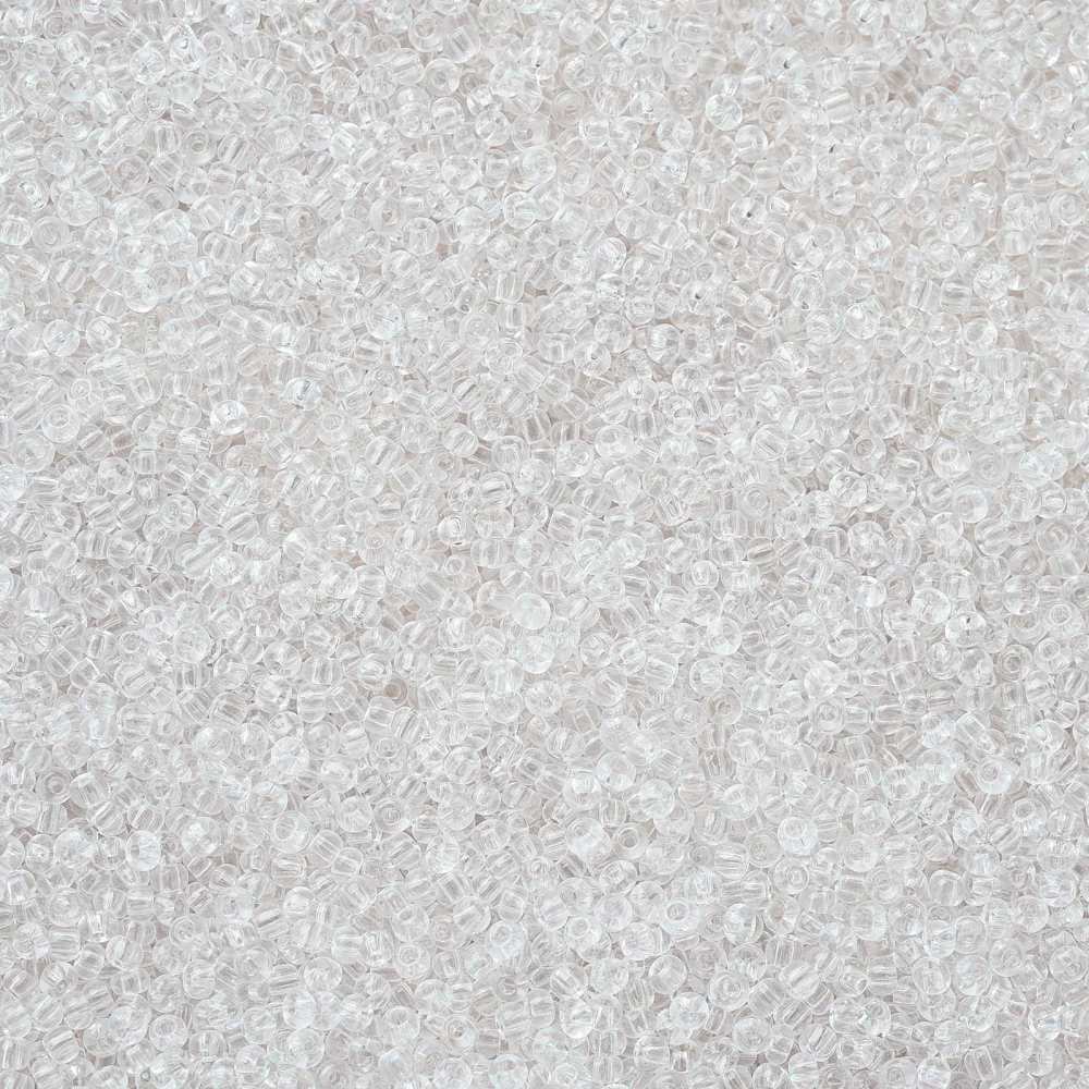 12/0 Grade A Round Glass Seed Beads Transparent Colours Clear 12/0 2x1.5mm Hole: 0.8mm about 30000pcs/bag