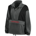 thumbnail image 2 of Women's WEAR by Erin Andrews Charcoal Chicago Blackhawks Popover Packable Half-Zip Jacket, 2 of 3