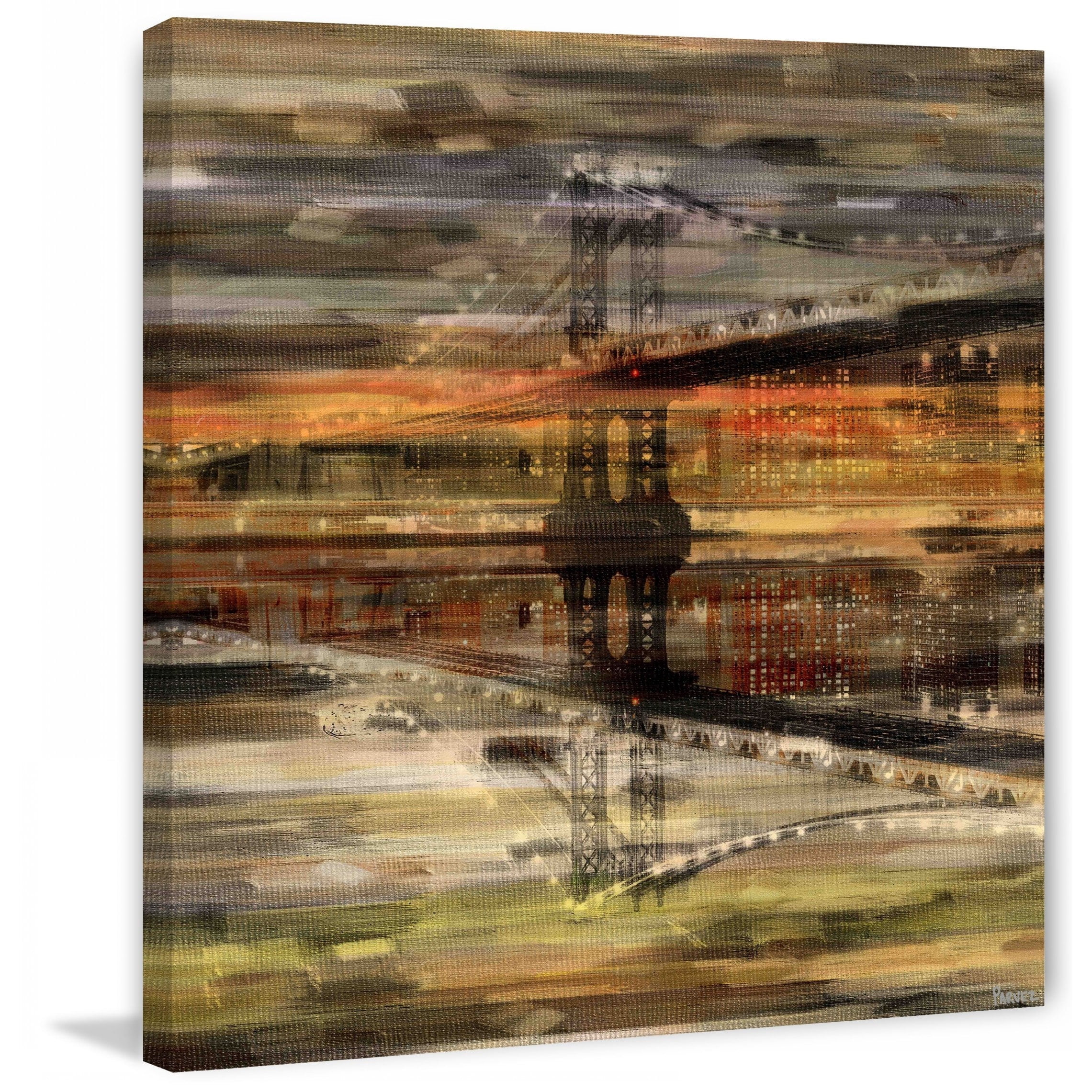 Parvez Taj "Night Bridge" Print on Canvas