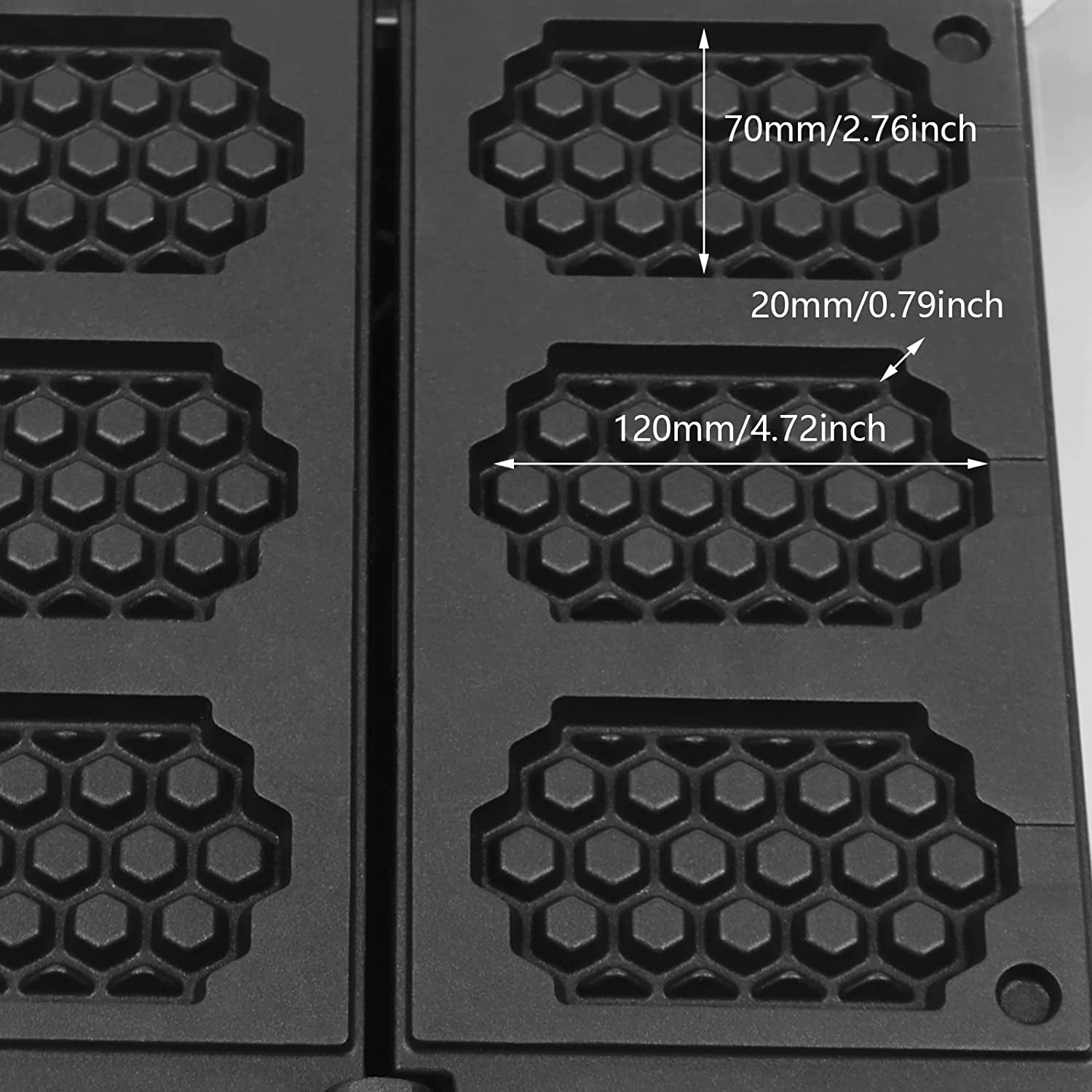 Miumaeov Waffle Maker Double-Sided Heating 1400W Commercial Honeycomb Shape Waffle Maker