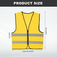 thumbnail image 2 of Uxcell High Visibility Reflective Safety Vest, Class 2 Construction Work Vest Smooth Zipper Front for Construction Safety Use Gold, 2 of 7
