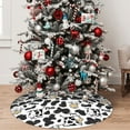 thumbnail image 5 of Yiaed Cow Print Christmas Tree Skirt , Tree SkirtsTree Mat for Christmas Winter Holiday Indoor Decorations-30", 5 of 7