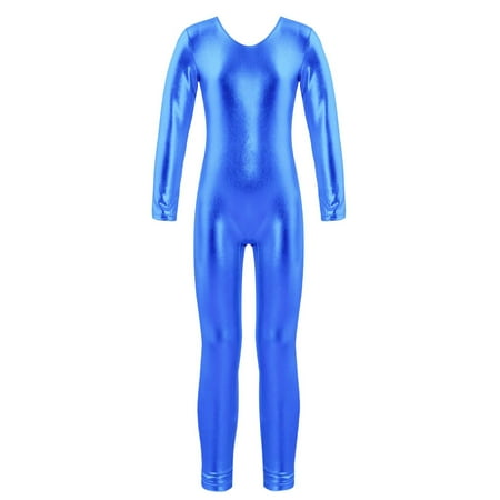 

MSemis Girls Shiny Metallic Gymnastics Unitard Dance Leotard Bodysuits